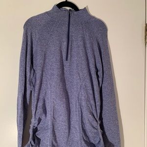 Athleta Fast Track Quarterzip w Ruching